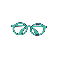 vector glasses icon flat style