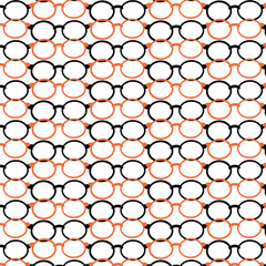 Seamless pattern lvector glasses icon flat style