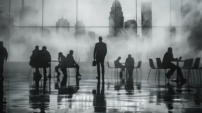 Creative Minds Unite: A Group of Visionary Professionals Collaborating in a Modern Boardroom