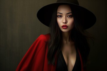 Stylish asian women. Portrait young. Generate Ai