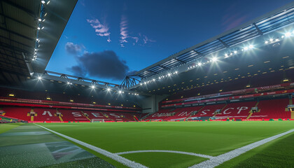 football stadium with lights - Powered by Adobe