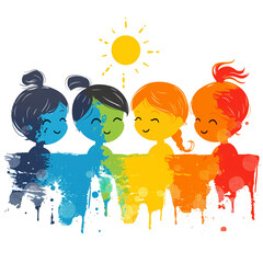 Children and Families for Peace and Happiness logo design