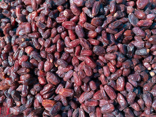 Top View of Organic Fresh Dates (Khajoor) - Arabic Natural Diet 