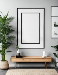 frame mockup on interior background