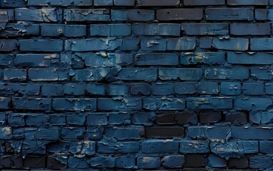 Detailed view of white brickwork with paint peeling off in large chunks, revealing the wall's texture.