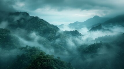 Obraz premium clouds over the mountains