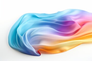 rainbow flying fabric 3d wave cloth flow