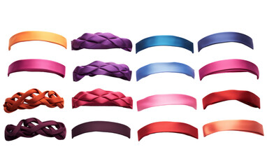 A collection of vibrant ribbons in various colors beautifully arranged on a white background
