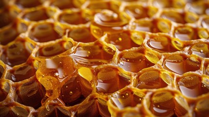 Close-Up of a Beehive With Honeycombs