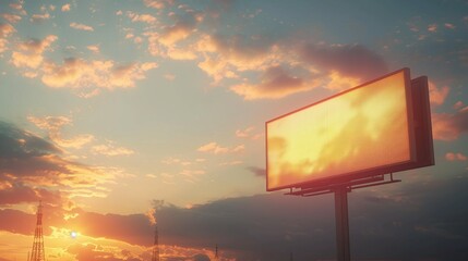 billboard on the sky background