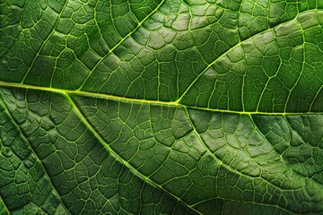 Obraz premium detailed macro shot of a green leaf vein texture background