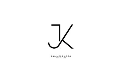 JK, KJ, J, K, Abstract Letters Logo Monogram