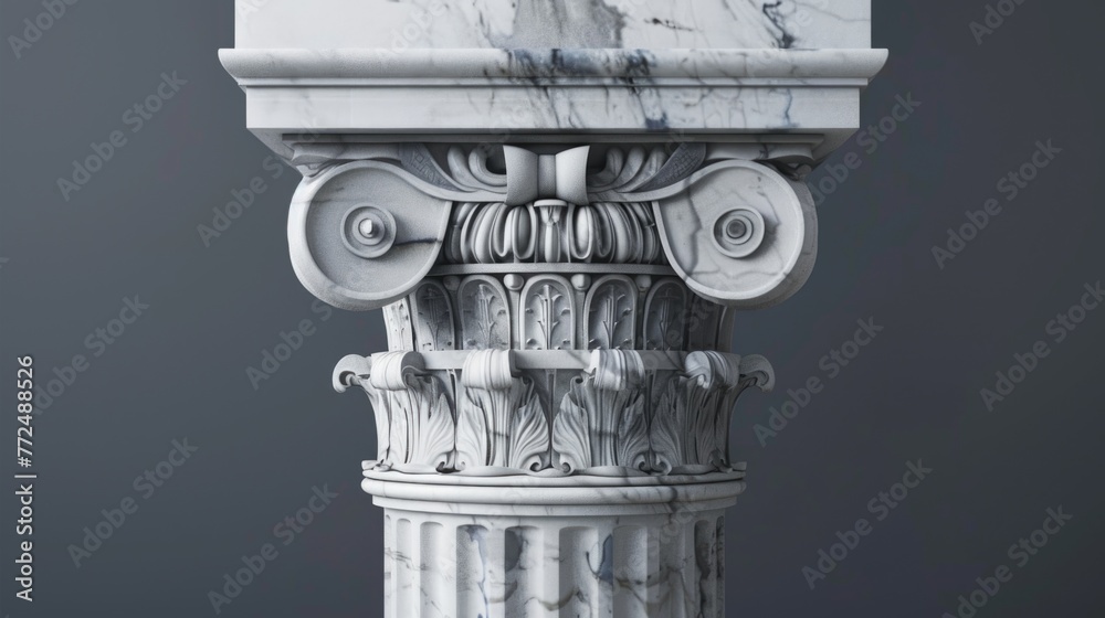 Aufkleber Detailed view of a clock on a column, suitable for various concepts