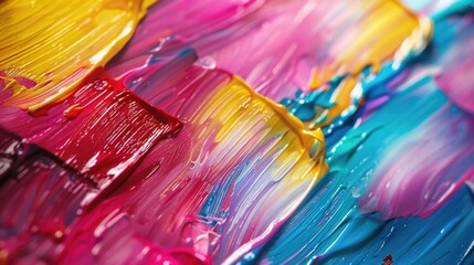 Close up view of a vibrant painting, suitable for art projects