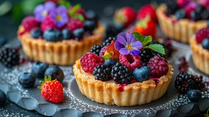Table With Fruit Tarts
