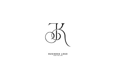 JK, KJ, J, K, Abstract Letters Logo Monogram