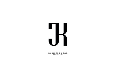 JK, KJ, J, K, Abstract Letters Logo Monogram