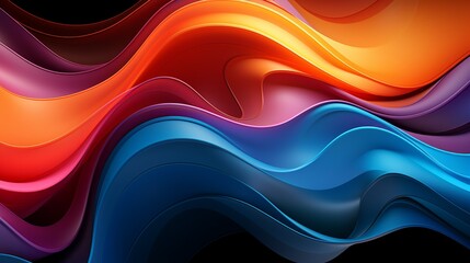  Colorful fluid wave gradienth liquid effect,abstract background illustration Generate AI