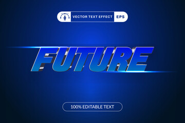 Future text effect template design with 3d style