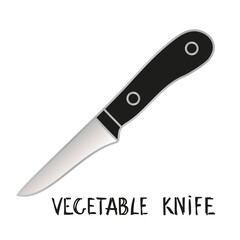 Black and White Vegetable Knife