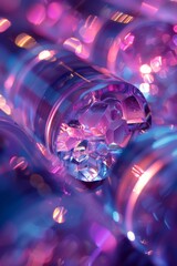 Piano Keyboard Close Up With Background Lights