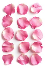 Square arrangement of rose petals, versatile for various designs