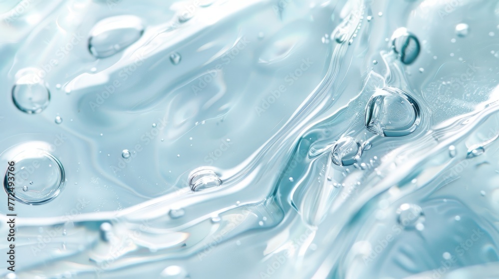 Poster detailed close-up of water bubbles on a surface. suitable for various water-themed projects