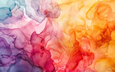 Colorful alcohol ink background with a smoky watercolor effect.
