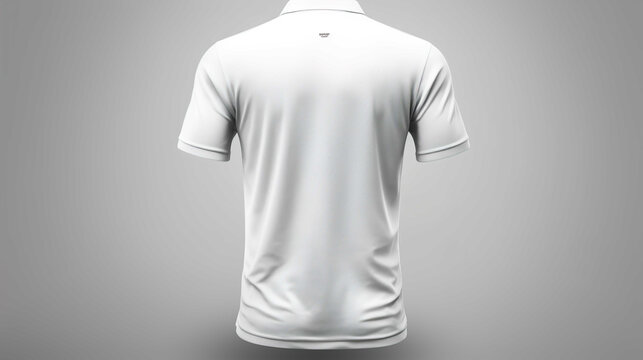 3d design best rendered, White Golf Tee Shirts Front Back , design mockup , Generate AI
