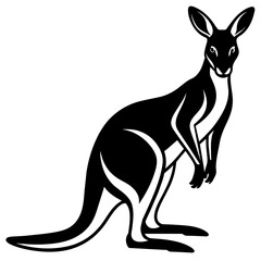 kangaroo  silhouette vector  illustration svg file