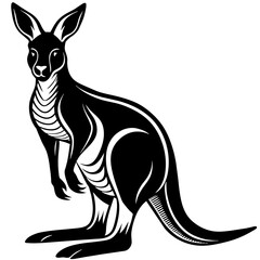 kangaroo  silhouette vector  illustration svg file