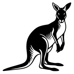 kangaroo  silhouette vector  illustration svg file