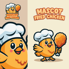 fried chicken vector mascot or logo