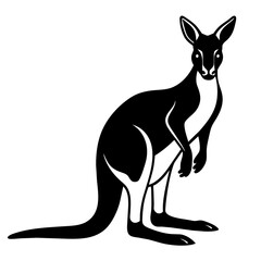 kangaroo  silhouette vector  illustration svg file