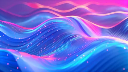 Wandaufkleber Pastel color illuminated dynamic sheets wallpaper. Abstract business background © Umut