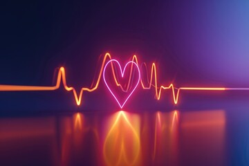 Blurry image of a heart beat monitor. Can be used in medical and healthcare designs