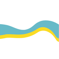 Abstract corner wave shape