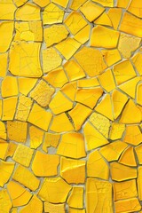 Close up of a yellow tile wall. Great for background use