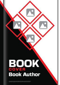 head line new cover book design with red and black color and image places