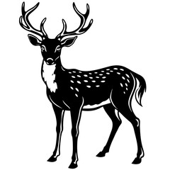 deer  silhouette vector  illustration svg file