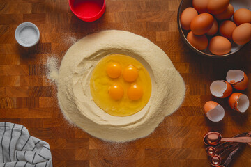 Fresh Pasta being maed in the kitchen