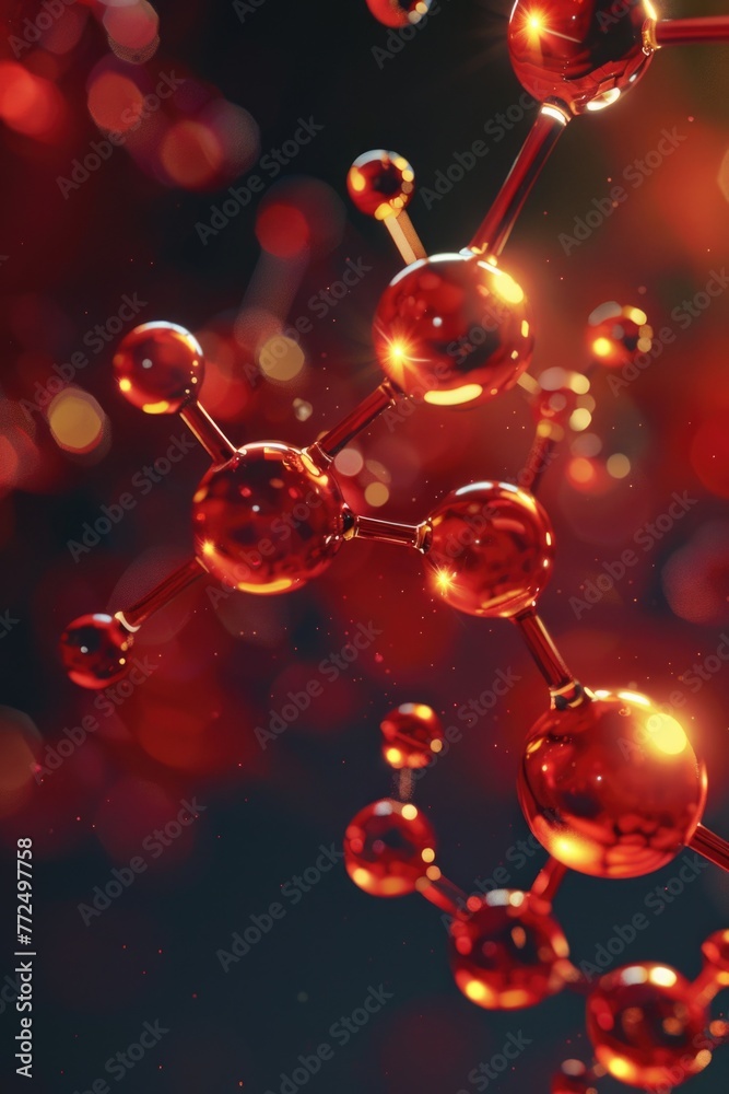 Aufkleber Close up of a bunch of red spheres. Suitable for various design projects