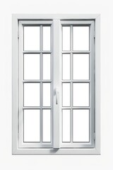 A double window with a white frame, suitable for interior design projects