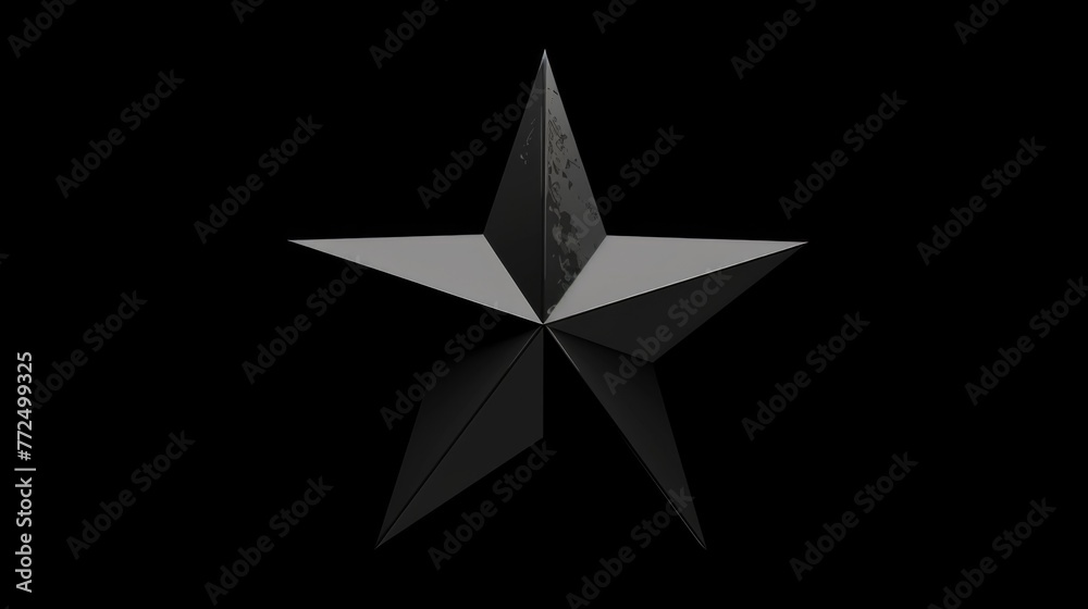 Poster simple black and white star on a dark background. suitable for various design projects