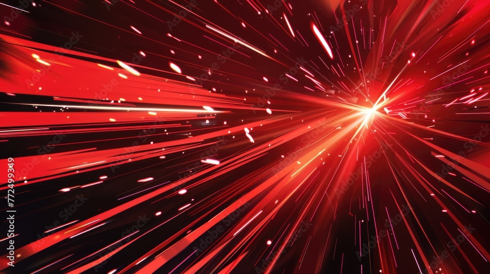 Poster A striking red and black background with a burst of light. Suitable for various graphic design projects