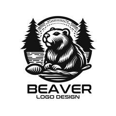 Beaver Vector Logo Design © isuru