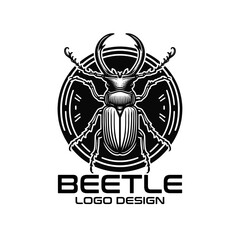 Obraz premium Beetle Vector Logo Design
