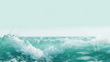 waves in the ocean, beautiful sea waves - obrazy, fototapety, plakaty