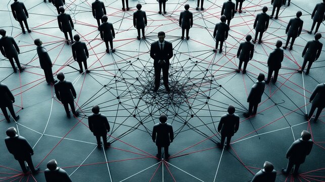 Centralized power or corruption concept