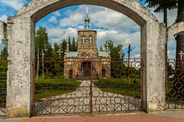 Historic Old Orthodox church in the countryside, Podlasie, Krolowy Most - 772501955